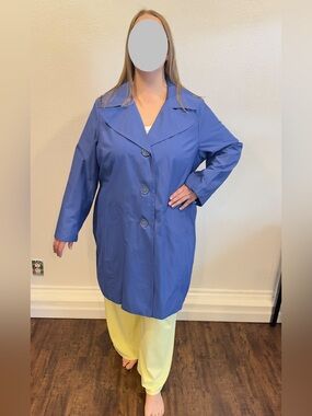 Womens plus size London Fog Tower Collection Waterproof raincoat.